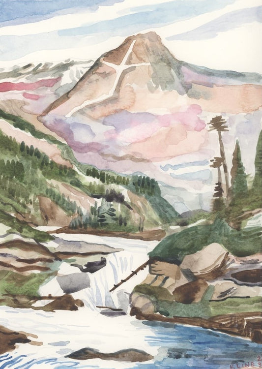 Mount of the Holy Cross, Colorado. Watercolor. 9" x 12". John Kline Artwork.