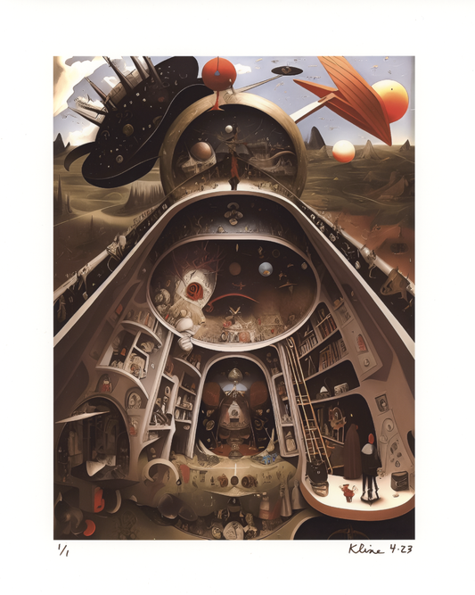 His Silent Awareness. Art Print of a Digital Image. 1/1 Edition. 8" x 10". John Kline Artwork.