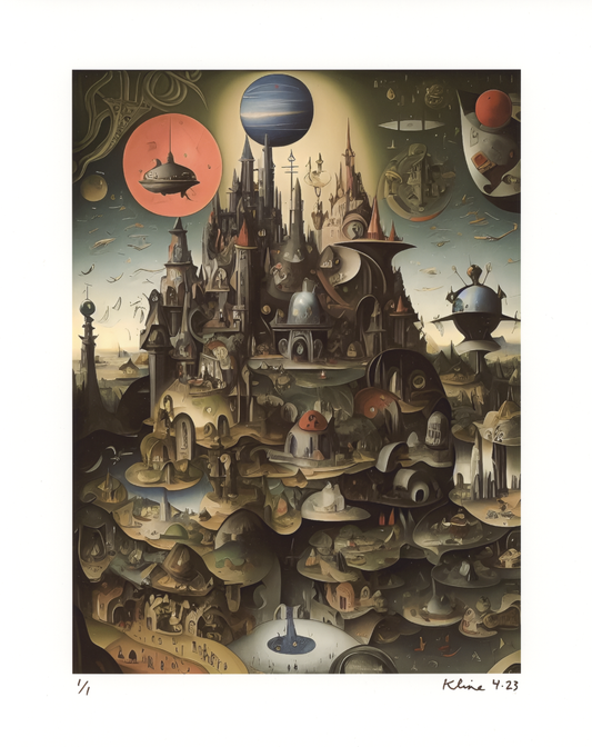 Cliffs of the Heart. Art Print of a Digital Image. 1/1 Edition. 8" x 10". John Kline Artwork