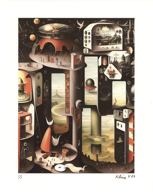 Obsessive Nature. Digital Art Print. 1/1 Edition. 8" x 10". John Kline Artwork