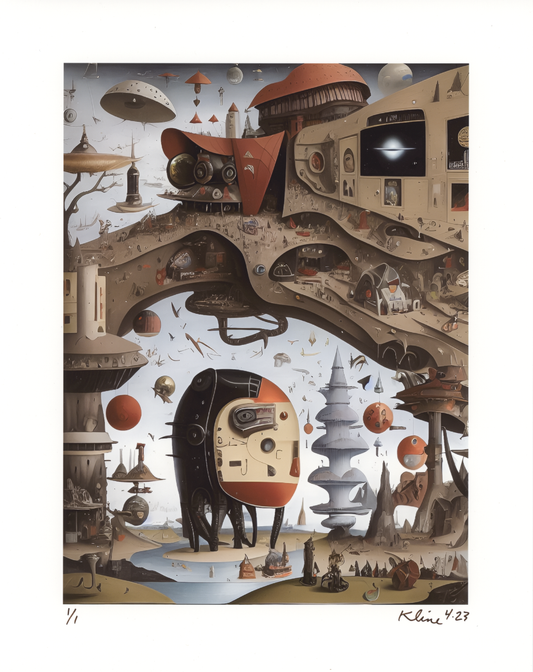 Over the Vast Abyss. Digital Art Print. 1/1 Edition. 8" x 10". John Kline Artwork. Denver Art.