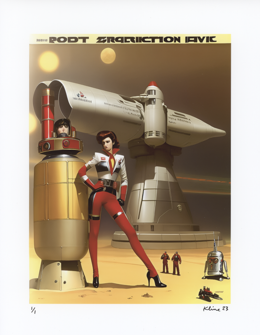 The Wrestle of Elms. Digital Art Print. 8.5" x 11". 1/1 Edition. John Kline Artwork