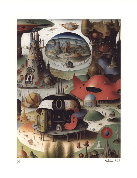 Towers He Would Gaze. Digital Art Print. 1/1 Edition. 8.5" x 11". John Kline Artwork