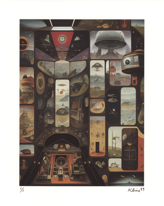 I Scatter Myself. Digital Art Print. 1/1 Edition. 8" x 10". John Kline Artwork