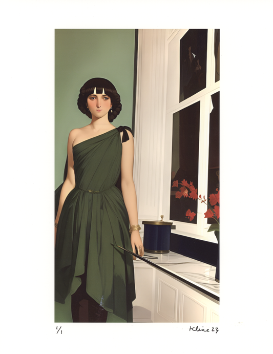 Girl in my Dreams. Digital Art Print. 8.5" x 11". John Kline Artwork