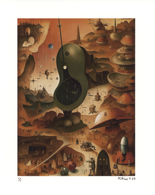 Not a Lullaby. Digital Art Print. 1/1 Edition. 8" x 10". John Kline Artwork. Denver Artist.