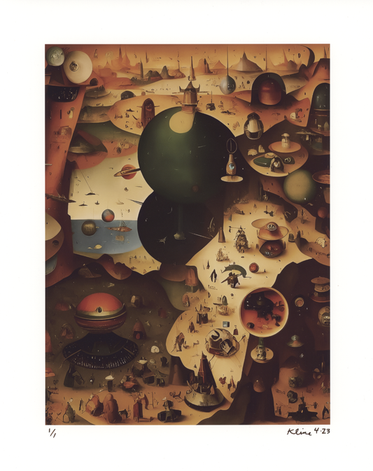 The Depths of his Glance. Art Print. 1/1 Edition. 8" x 10". John Kline Artwork