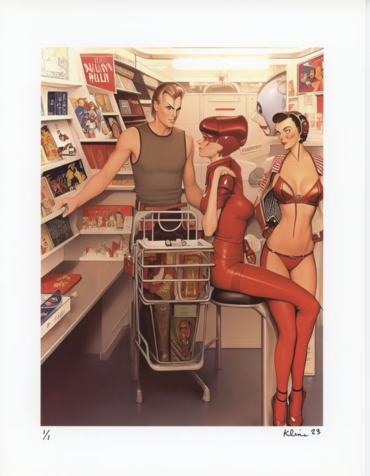 Surreal Vintage Advertisement. Digital Art Print. 8.5" x 11". 1/1 Edition. John Kline Artwork