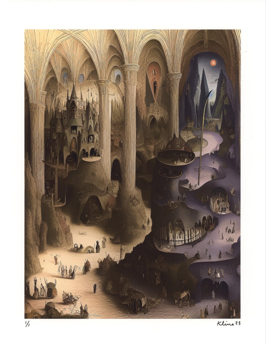 Disappear into Vastness. Digital Art Print. 8.5" x 11". 1/1 Edition. John Kline Artwork