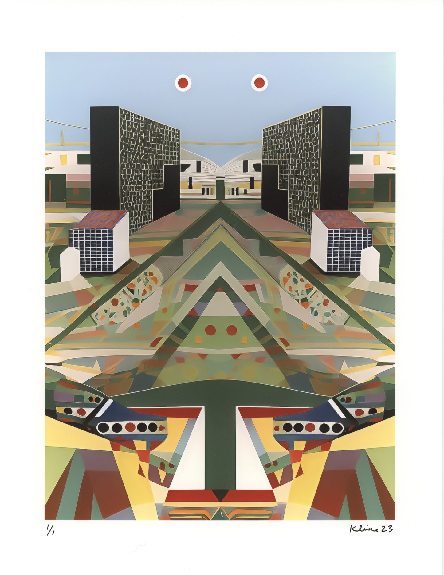 Redesign of a City. Digital Art Print. 8.5" x 11". 1/1 Edition. John Kline Artwork