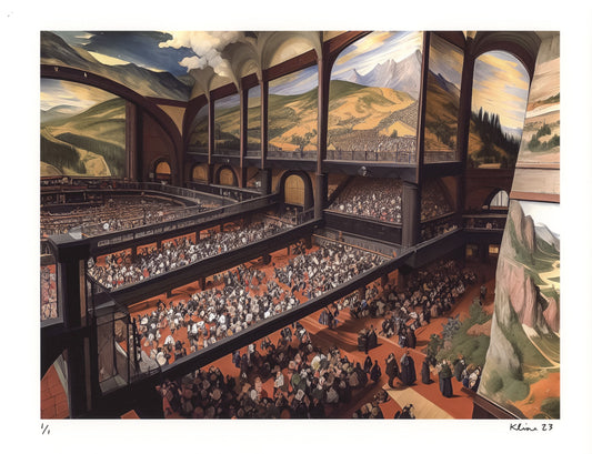 As the Players take their Turn. Digital Art Print. 11" x 8.5". 1/1 Edition. John Kline Artwork