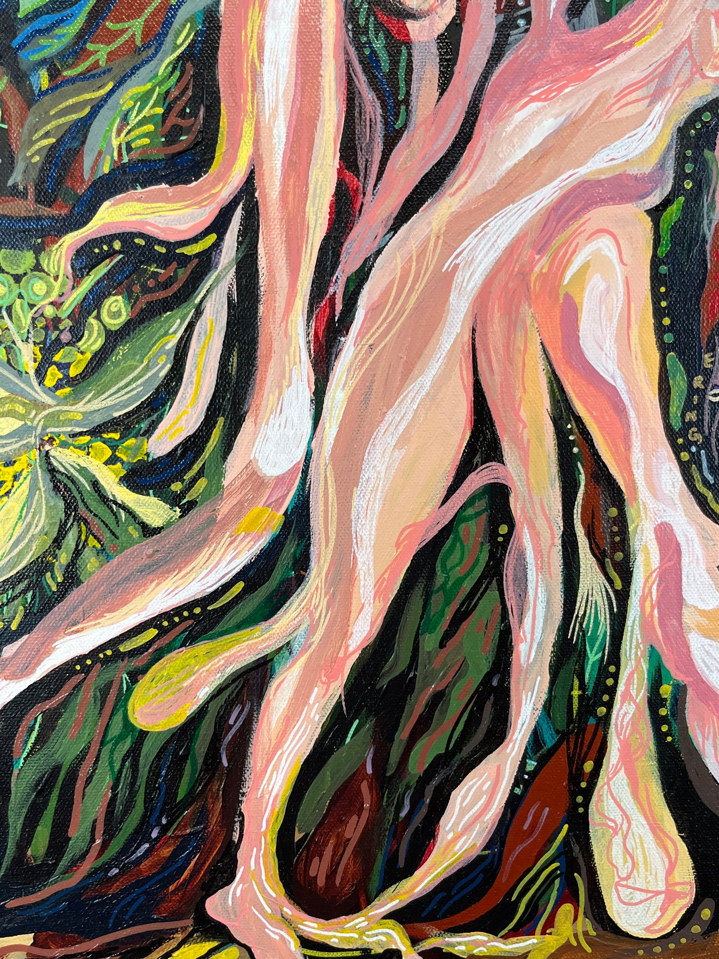 Paradise Lost. Acrylic on Canvas. 24" x 30" x .75". John Kline Artwork. Modern Contemporary Painting