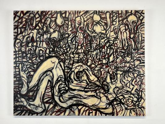 Just for a Day. Oil on Canvas. 30" x 24". John Kline Artwork. Expressionist Painting. Abstract. Modern.