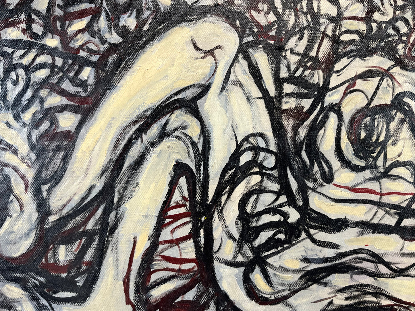 Just for a Day. Oil on Canvas. 30" x 24". John Kline Artwork. Expressionist Painting. Abstract. Modern.