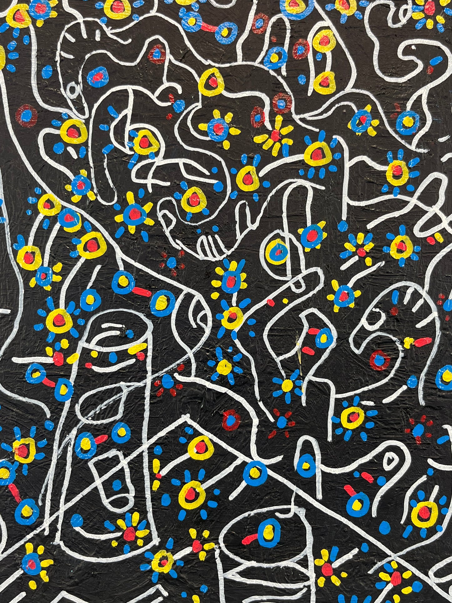 A Cry of Rage. Oil and Oil Markers on Canvas. 20" x 24". John Kline Artwork. Abstract Expressionist Modern Painting Kansas City