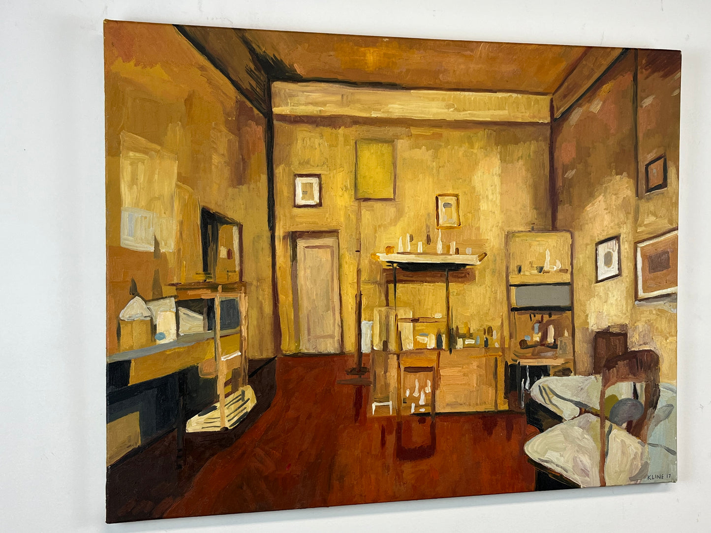 Giorgio Morandi's Artist Studio. Oil on Canvas. 28"x 22". John Kline Artwork. Interior Painting