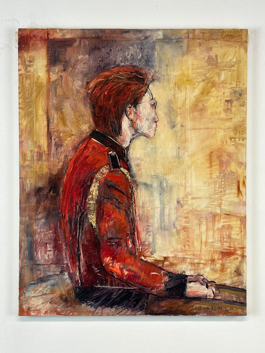 Sarah. Oil on Canvas. 16" x 20". John Kline Artwork. model. Mizzou. portrait painting.