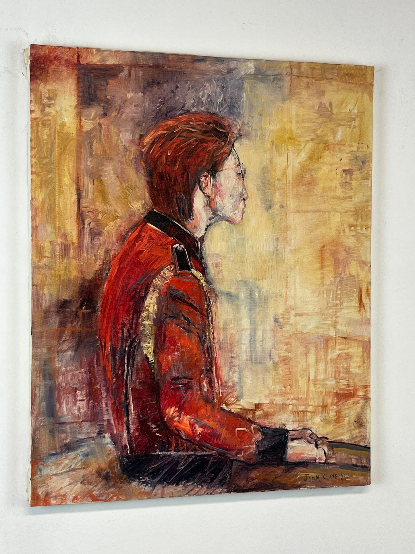 Sarah. Oil on Canvas. 16" x 20". John Kline Artwork. model. Mizzou. portrait painting.