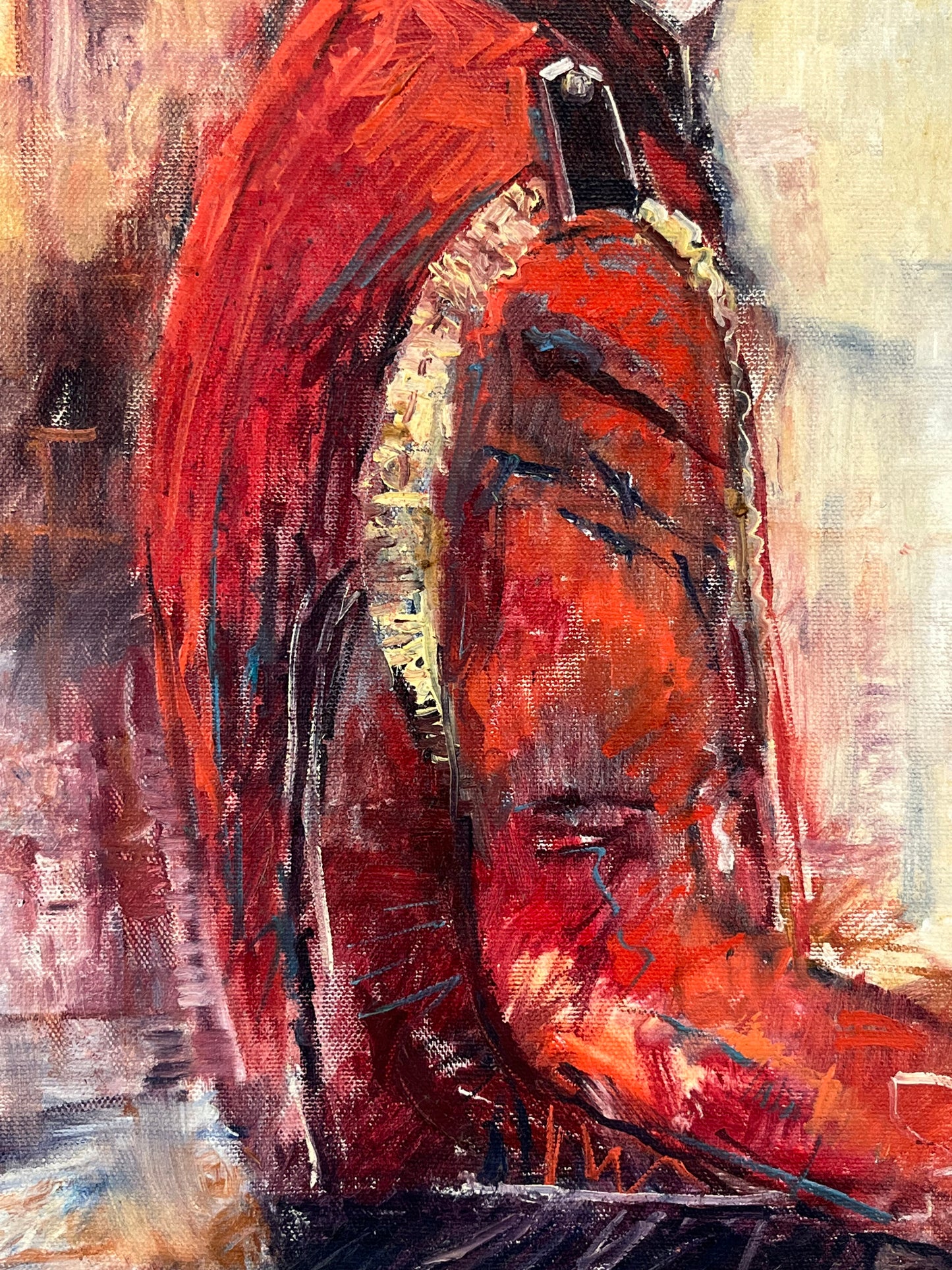 Sarah. Oil on Canvas. 16" x 20". John Kline Artwork. model. Mizzou. portrait painting.