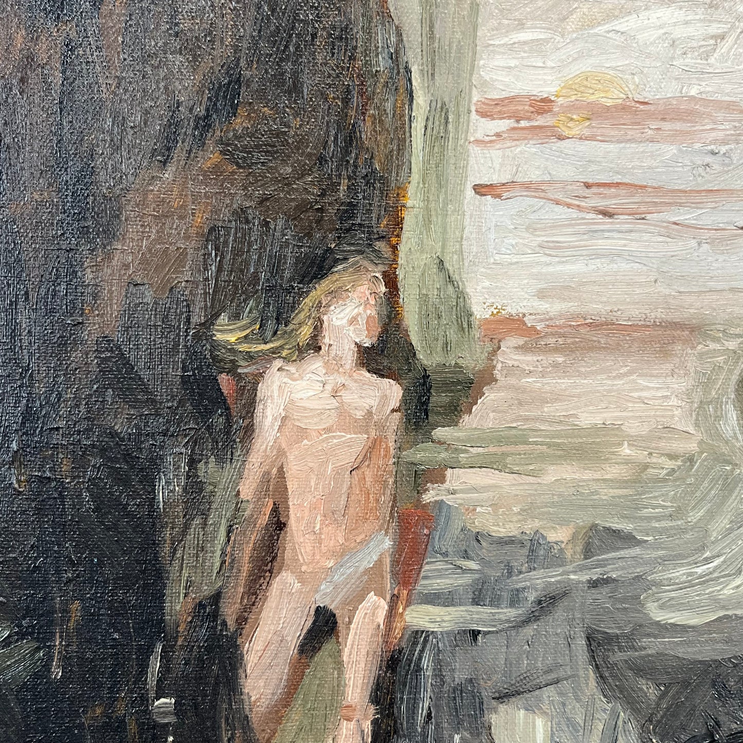 Painting of Gustave Moreau's Hercules and the Hydra Lernaean. Oil on Canvas. 24" x 24". John Kline Artwork. Kansas City Artist.