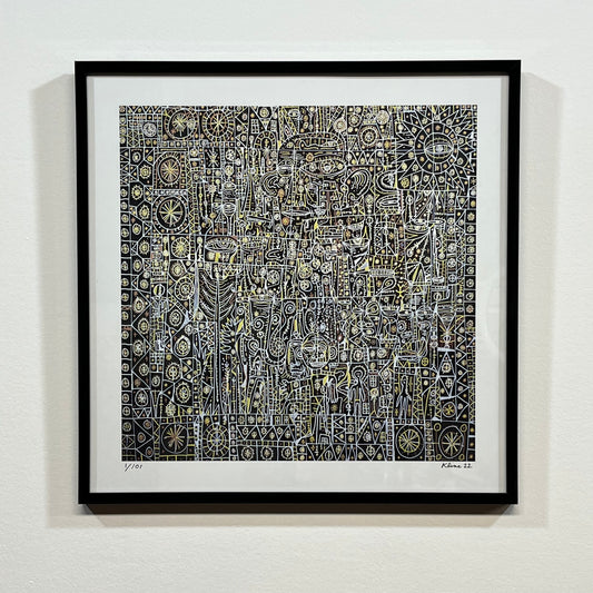 Borders of Oblivion. 12" x 12" square Art Print. John Kline Artwork