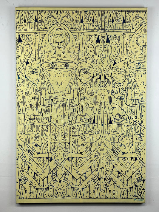 Everything Hides Us. Acrylic on Canvas. 24" x 36". John Kline Artwork Artist