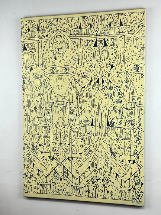 Everything Hides Us. Acrylic on Canvas. 24" x 36". John Kline Artwork Artist