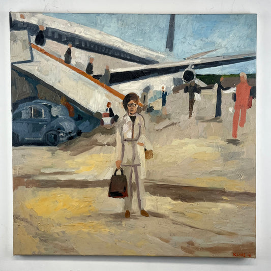 My Grandma, Jane Fitzgerel. Oil on Canvas. 24" x 24". John Kline Artwork.