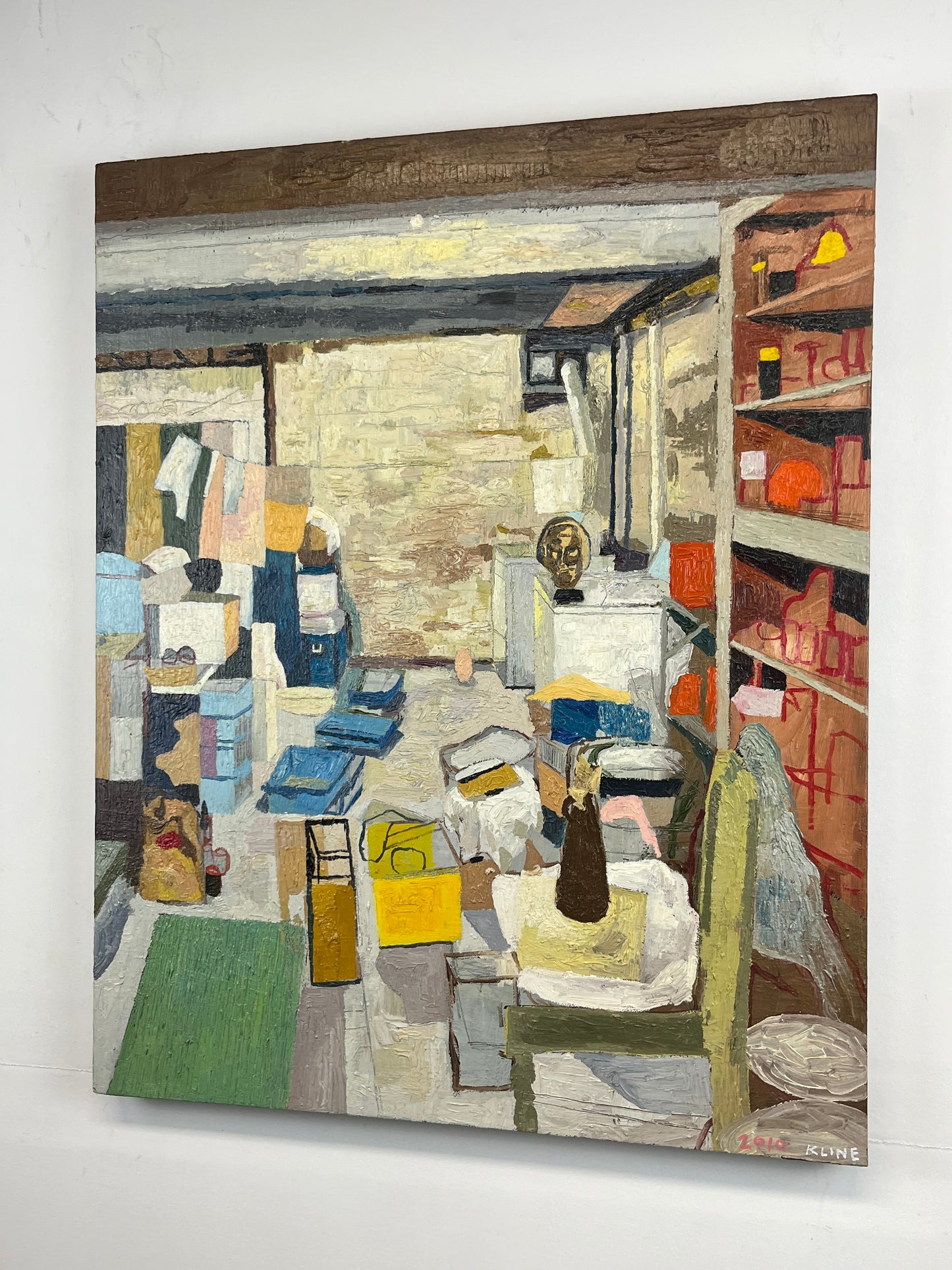 Basement of my Childhood. Oil on Canvas. 24" x 30". John Kline Artwork Painting