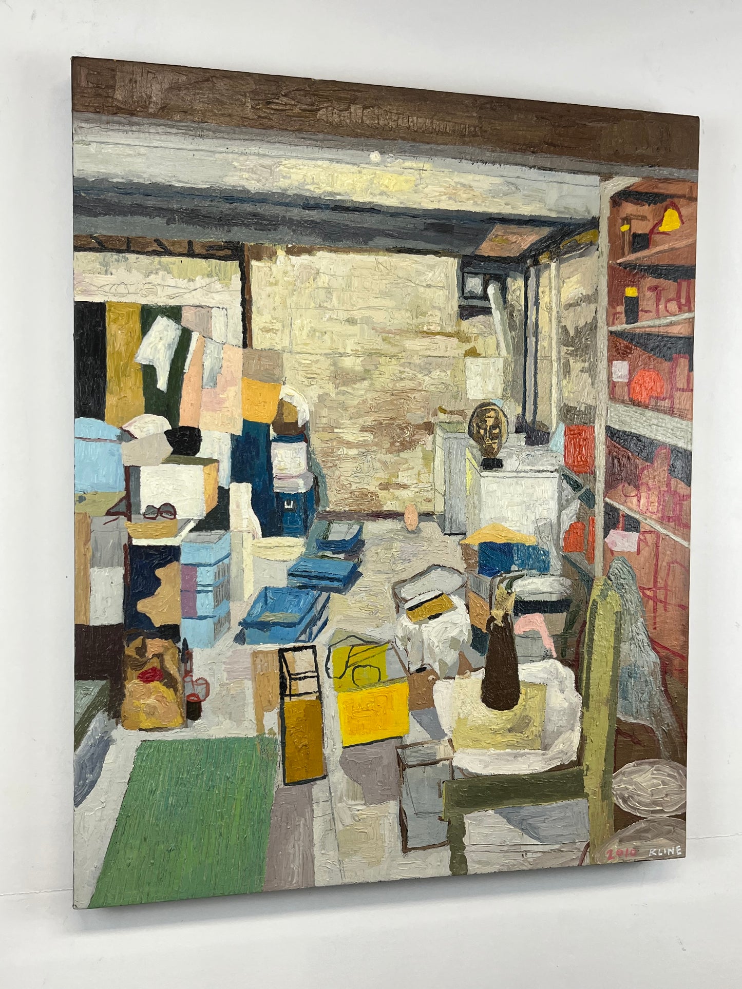 Basement of my Childhood. Oil on Canvas. 24" x 30". John Kline Artwork Painting