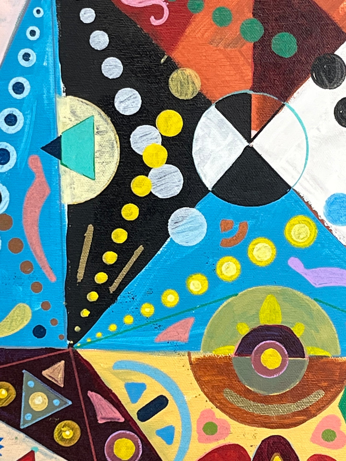 My Ancient Plan. Acrylic and Oil Markers on Canvas. 24" x 36". John Kline Artwork