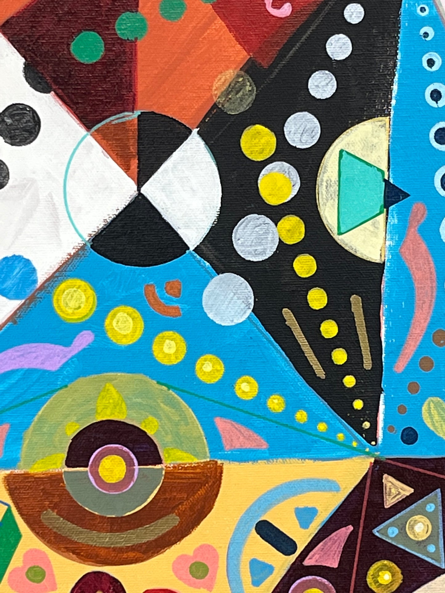 My Ancient Plan. Acrylic and Oil Markers on Canvas. 24" x 36". John Kline Artwork