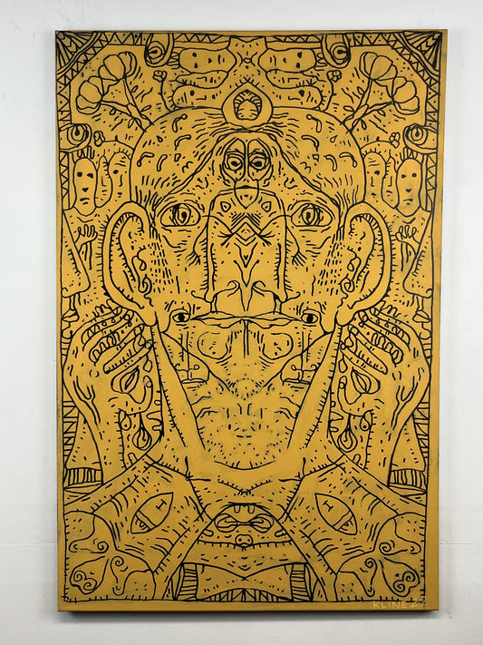 My Own Scattered Dream. Acrylic and Oil Markers on Canvas. 24" x 36". John Kline Artwork