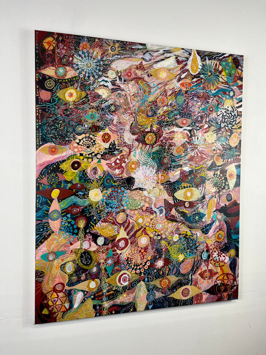 Blinded by Love. Acrylic on Canvas. 24" x 30". John Kline Artwork. Abstract Painting.