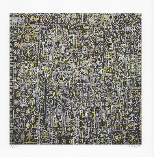 Borders of Oblivion. 12" x 12" square Art Print. John Kline Artwork