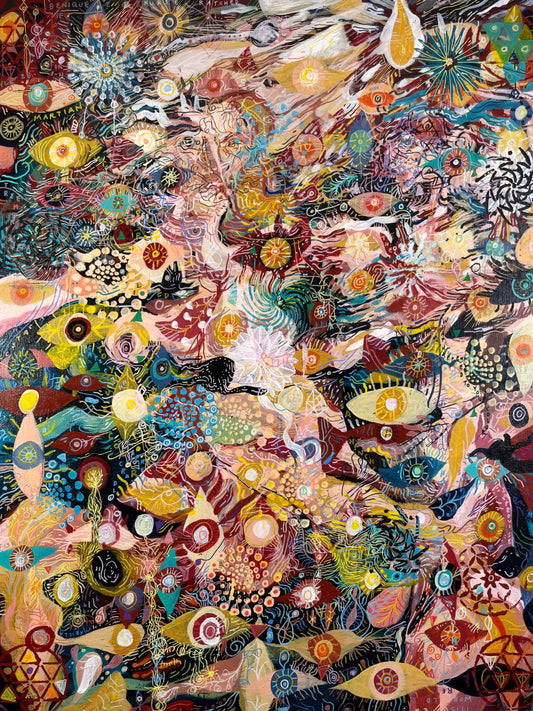 Blinded by Love. Acrylic on Canvas. 24" x 30". John Kline Artwork. Abstract Painting.