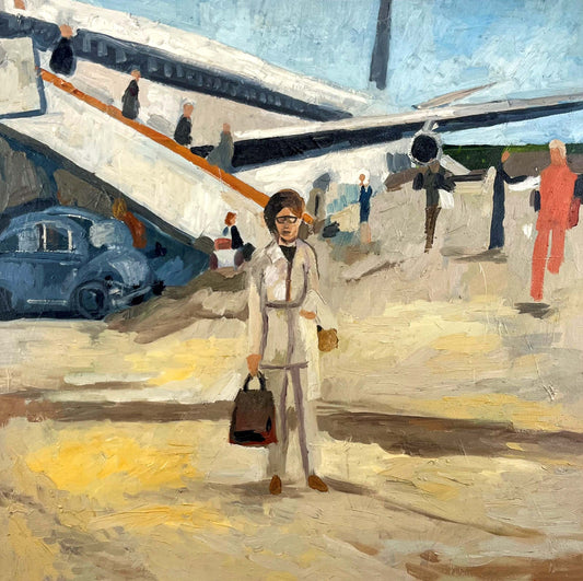 My Grandma, Jane Fitzgerel. Oil on Canvas. 24" x 24". John Kline Artwork.