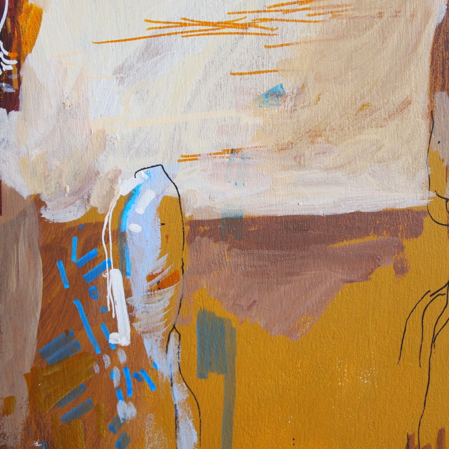 Sappho. Acrylic on Wood. 16" x 16" x 1". Gustave Moreau Painting.