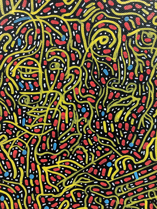 Endless Knot. Acrylic Painting on canvas. 9” x 12”