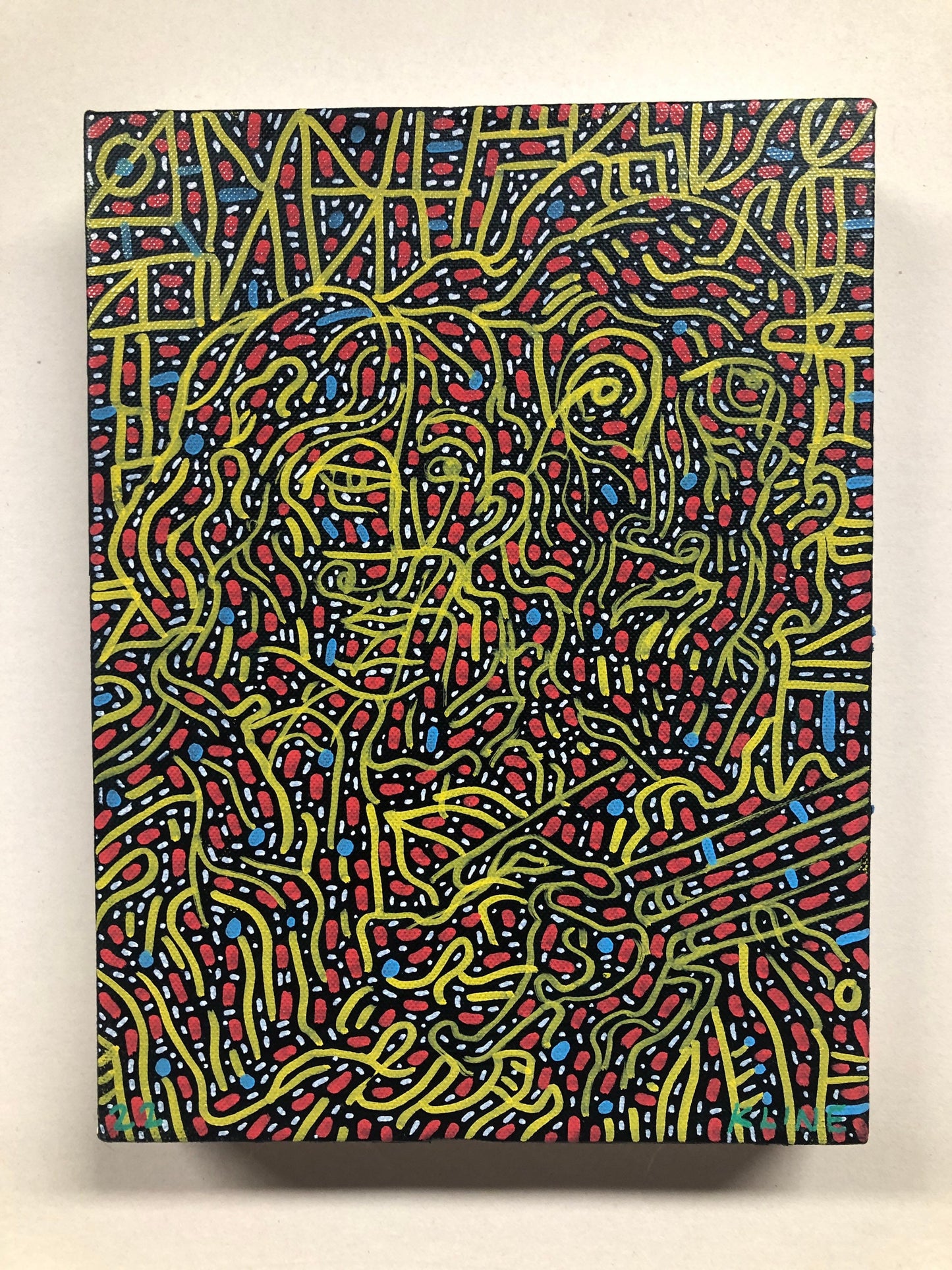 Endless Knot. Acrylic Painting on canvas. 9” x 12”