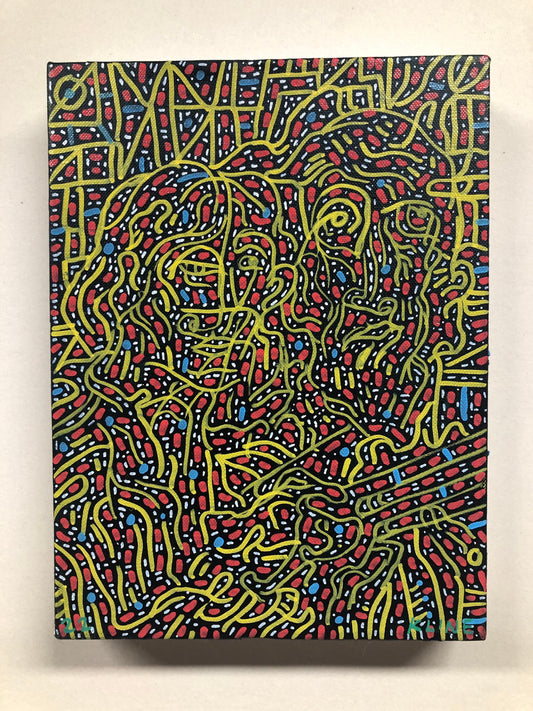 Endless Knot. Acrylic Painting on canvas. 9” x 12”