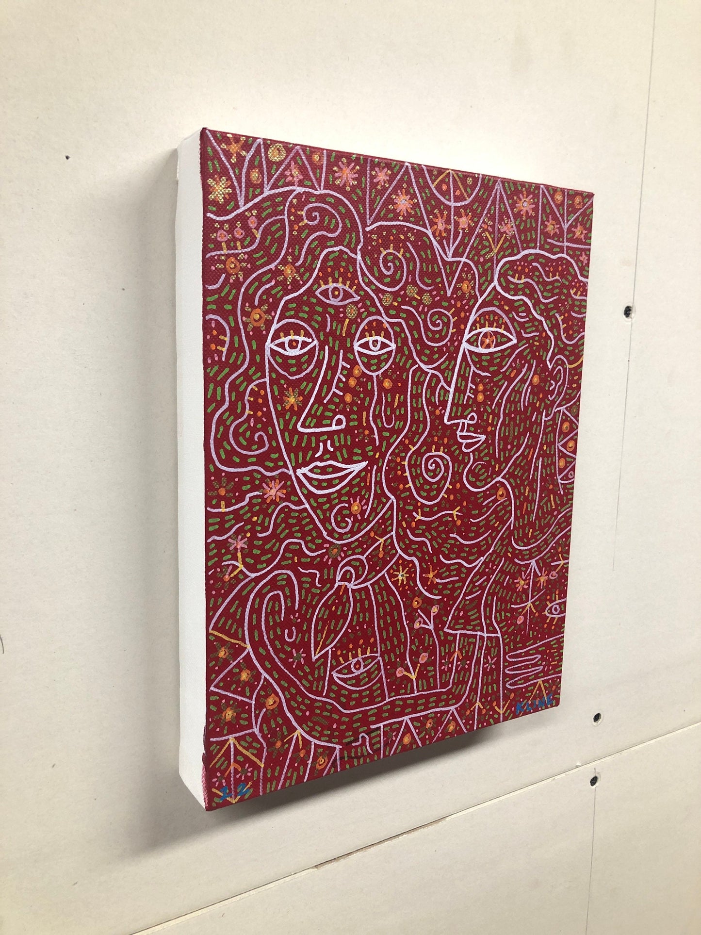The Moon and the Star. Acrylic and oil on canvas. 9” x 12”