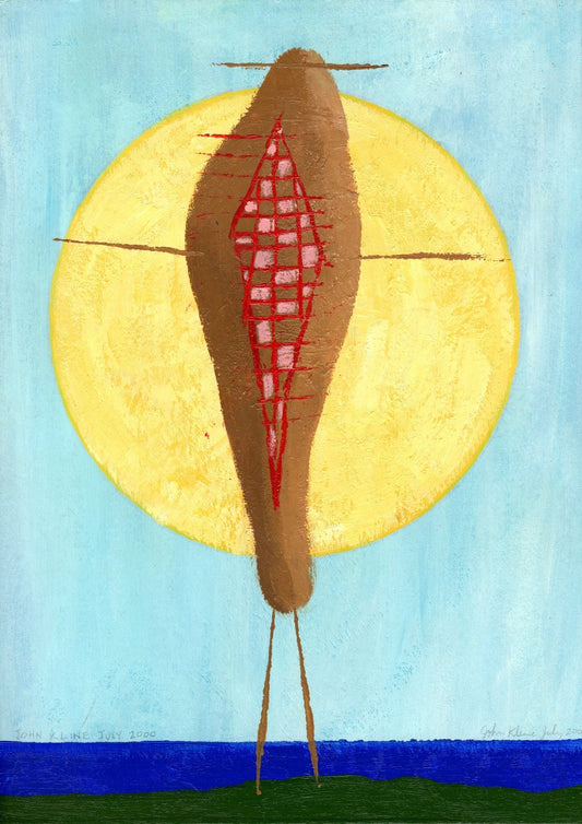 Franconia Notch. Acrylic on Cardboard. Framed. 10" x 14". 2000. Original Painting. Ready to Hang. Surreal. Klee