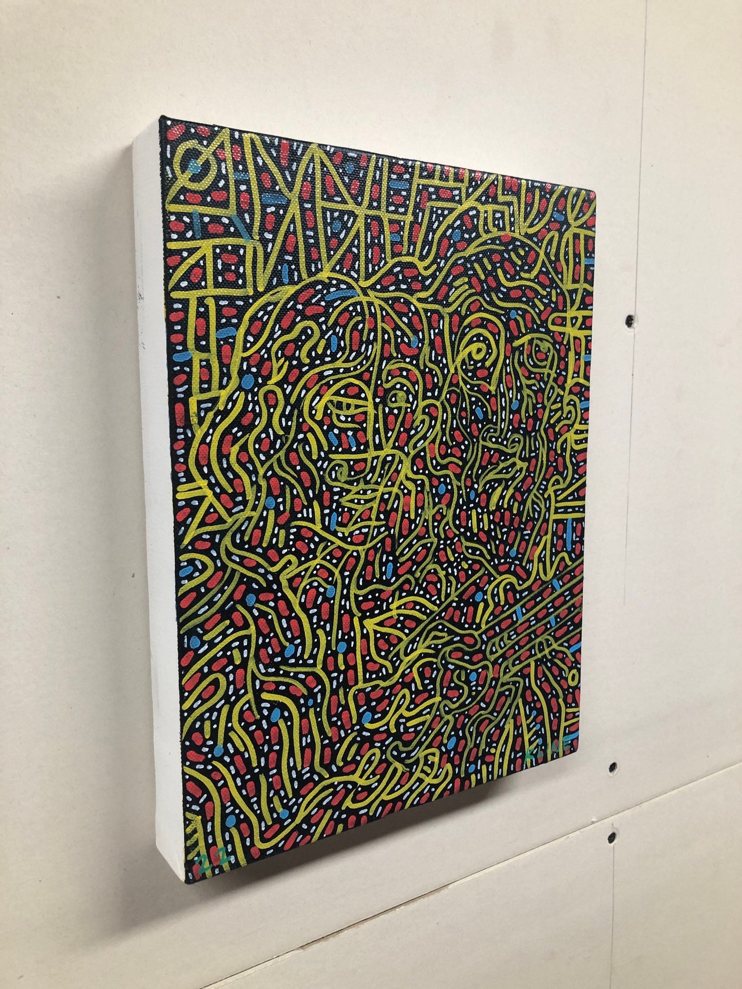 Endless Knot. Acrylic Painting on canvas. 9” x 12”