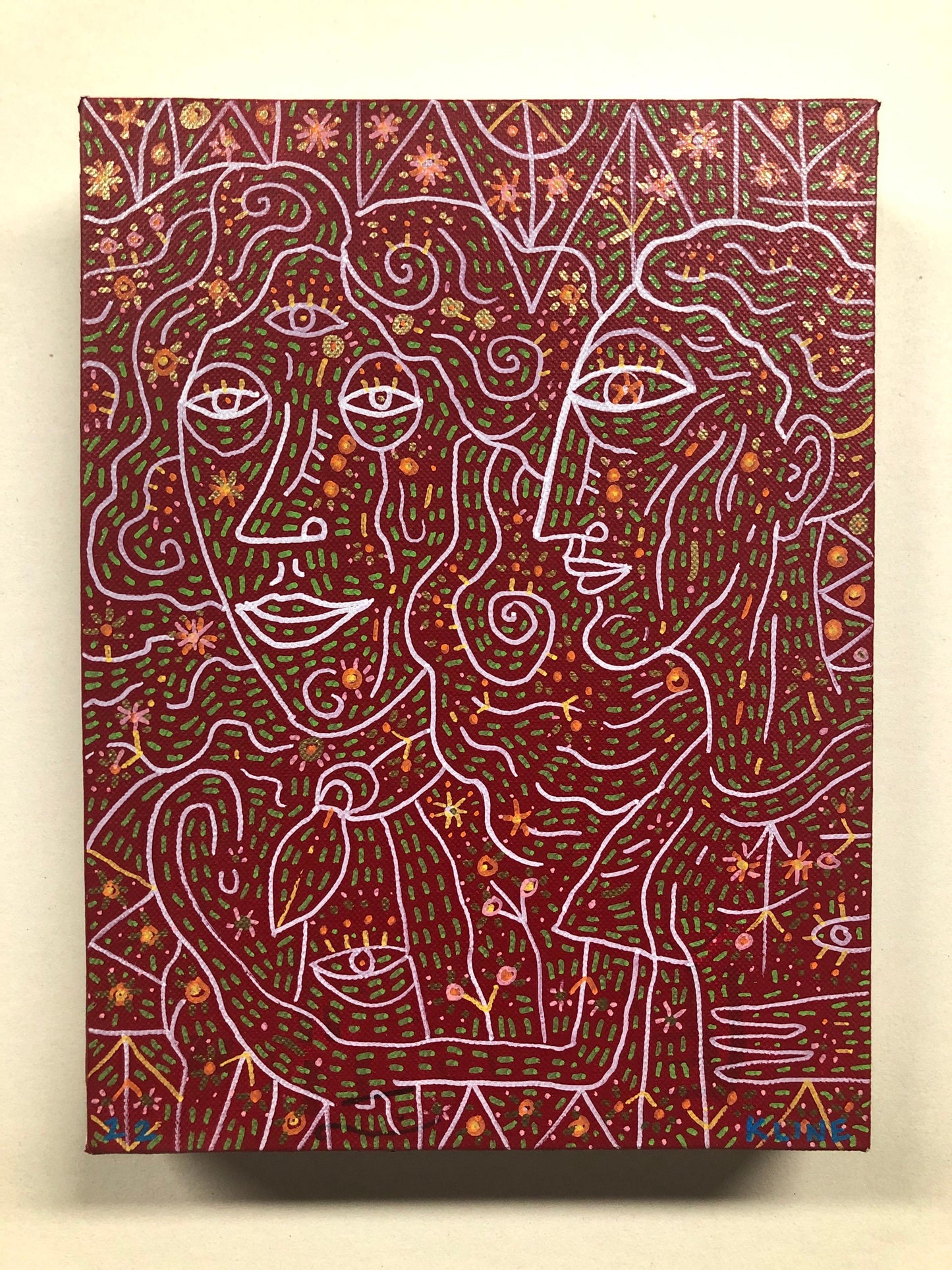 The Moon and the Star. Acrylic and oil on canvas. 9” x 12”