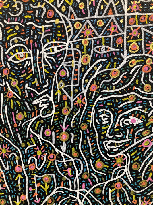 Turtle Doves. Acrylic on canvas. 9” x 12”