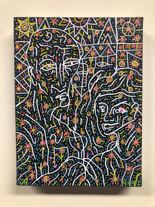 Turtle Doves. Acrylic on canvas. 9” x 12”