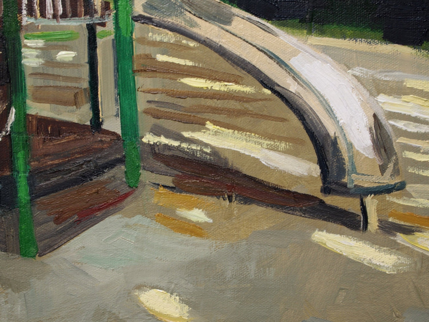 (SOLD) Playground. Oil on canvas. 16" x 20" Kansas City, Missouri. Kid. Children. art. landscape