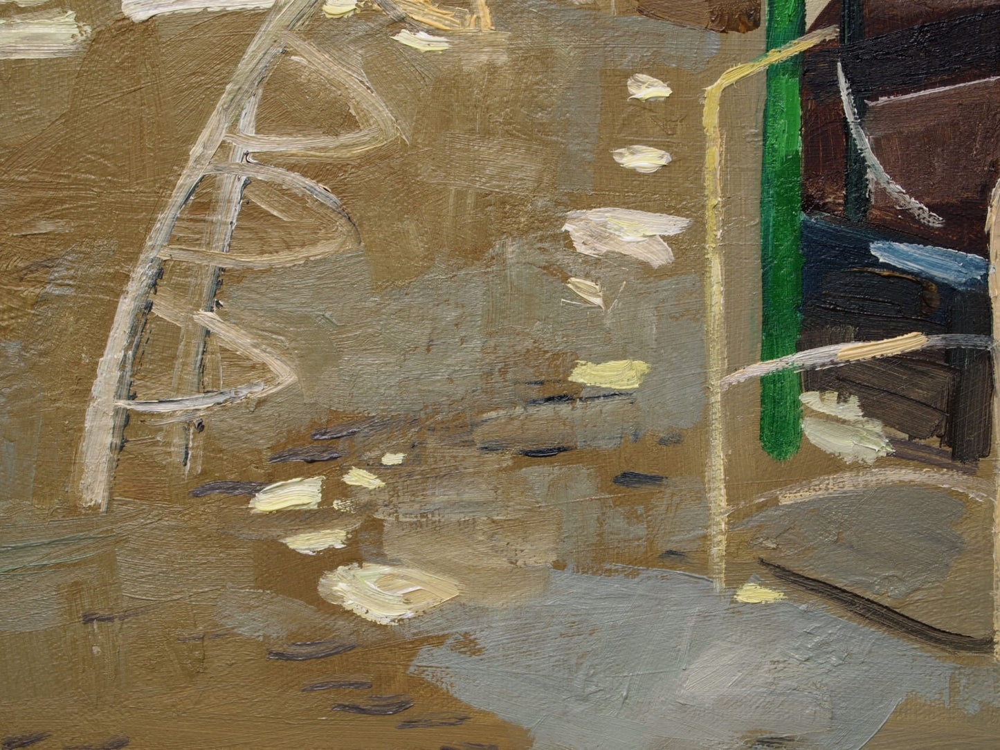 (SOLD) Playground. Oil on canvas. 16" x 20" Kansas City, Missouri. Kid. Children. art. landscape