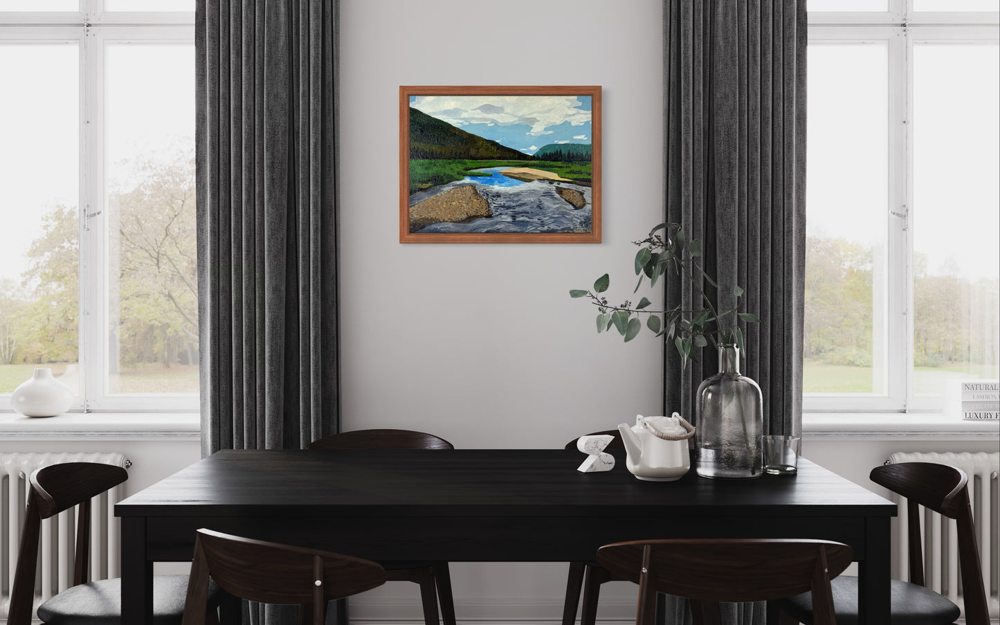 Never Summer Dude Ranch in Rocky Mountain National Park. Oil on Canvas. 24" x 18". John Kline Artwork. landscape painting. Colorado